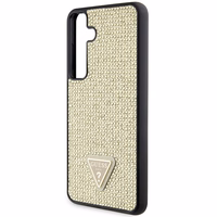 Guess Rhinestone Triangle dėklas telefonui Samsung Galaxy S24+ - auksinis