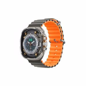 Devia dirželis Deluxe Sport6 Apple Watch 44mm/ 45mm/ 46mm/ 49mm pilkas oranžinis