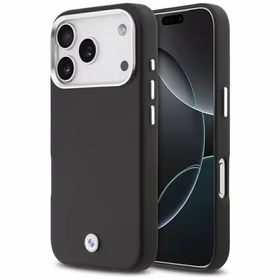 BMW Sign visiškai dengiantis metalinis magnetinis dėklas telefonui iPhone 17 Pro - juodas