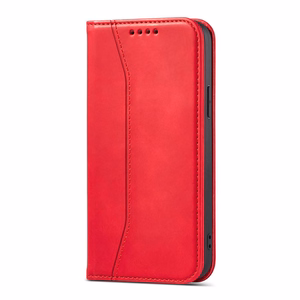 Magnet Fancy Case dėklas iPhone 14 Pro Max su flip cover wallet stand - raudonos spalvos