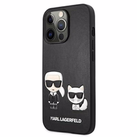 KARL LAGERFELD KLHCP13LPCUSKCBK IPHONE 13 PRO / 13 6.1 "JUODAS / JUODAS DĖKLAS IKONIK KARL & CHUPETTE