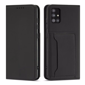 Magnet Card Case чехол для Samsung Galaxy A12 5G кошелёк-чехол с держателем для карт чёрный