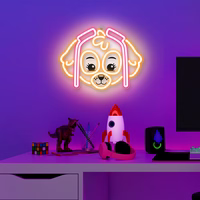 Hanging neon LED Paw Patrol on plexiglass - Skye OW-130546
