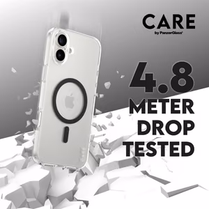 CARE by PanzerGlass Flagmano dėklas telefonui iPhone 16 Plus 6.7" juodas/juodas Magnetinis 1347