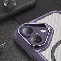 Lyderiaujanti serija Magnetinis silikoninis dėklas telefonui iPhone 16 Plus (m) - violetinis