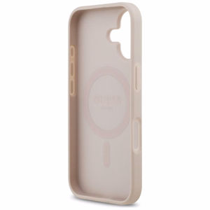 Guess 4G Circle Classic Logo Magnetinis dėklas telefonui iPhone 17 - rožinė