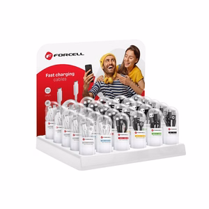FORCELL C321 kabelis USB A į Micro USB 2,4A TUBE 1 m juodas
