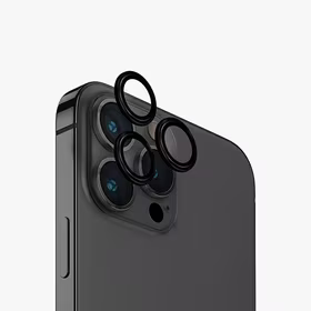 UNIQ Optix Aluminium Camera Lens Protector iPhone 15 Pro 6.1" vidurnakčio juodas szkło na obiektyw aparatu z aplikatorem