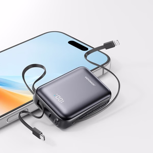 Joyroom JR-PBF29 20000mAh 22.5W išorinė baterija su dvigubu laidu juoda