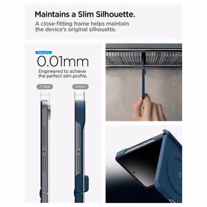 Spigen AirSkin Aramid MagFit MagSafe dėklas, skirtas Samsung Galaxy Z Flip 8 – tamsiai mėlynas