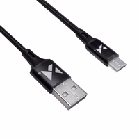 Wozinsky Kabelis USB - microUSB 2,4A 1m juodas (WUC-M1B)