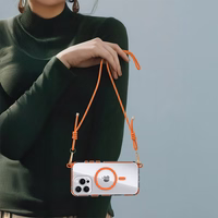 Tel Protect Strap Dėklas telefonui iPhone 15 Pro oranžinis