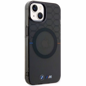 Dėklas BMW BMHMP14SHGPK iPhone 14 6.1" pilka/pilka Raštas MagSafe
