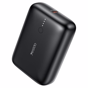 YESIDO POWERBANK YP52 10 000 mAh 22,5W USB-A+USB-C PD20W juodas