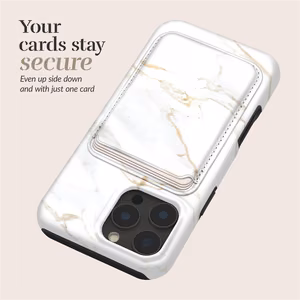 MIO White Marble Magsafe Dėklas su kortelių laikiklyje