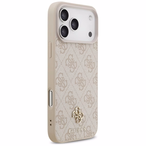 Guess 4G Small Classic Logo MagSafe dėklas, skirtas iPhone 17 Pro Max / 18 Pro Max, rožinis