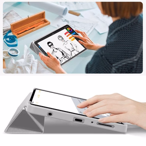 TechProtect SmartCase dėklas Samsung Galaxy Tab A9 / A11 8.7 pilkas