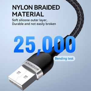 Wozinsky WNBAL1 USB-A / Lightning kabelis 2.4A 1m - juodas