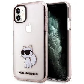Karl Lagerfeld KLHCN61HNCHTCP iPhone 11 / Xr 6.1" rožinis/rožinis kietas dėklas Ikonik Choupette