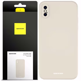 Spacecase silikoninis dėklas iPhone XS Max kaulo spalvos