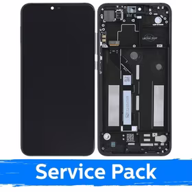 LCD ekranas suderinamas su Xiaomi Mi 8 Lite su rėmeliu / pilkas / (Service Pack)