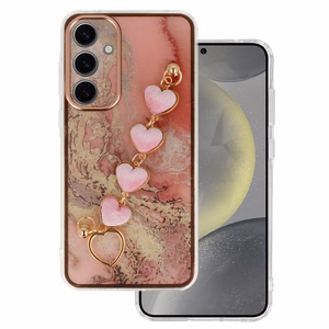 Dėklas telefonui Trend Case skirtas Samsung Galaxy S24 dizaino 6 rožinis