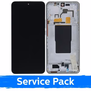 Ekranas skirtas Xiaomi 12T (12T Pro) su rėmeliu / Silver / (Service Pack)