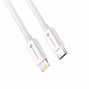 FORCELL F-ENERGY C901 kabelis Type C į Lightning MFi PD 3A 30W 1 m baltas