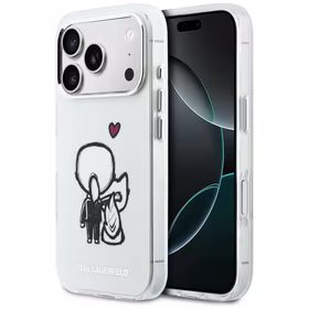Karl Lagerfeld Karl & Choupette Back MagSafe Dėklas for iPhone 17 Pro - Clear