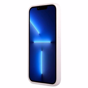 Guess GUHCP13SPSASBPU iPhone 13 mini 5.4 dėklas telefonui, violetinis, Saffiano su įspaustu ir metaliniu logotipu