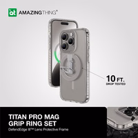 Amazing Thing Titan Pro Mag žiedo laikiklio dėklas 10FT IP156.1PTRGY Iphone 15 Pro titano