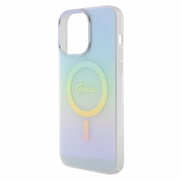 Guess GUHMP15XHITSQ iPhone 15 Pro Max - Turkizinis dėklas IML Iridescent MagSafe