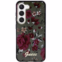 Guess GUHCS23MHCFWSA S23+ S916 žalias/kaki kietas dėklas Flower Collection