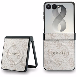 Rausvas „Guess 4G Classic MagSafe“ dėklas, skirtas „Samsung Galaxy Z Flip8“