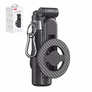 XO SS25 Bluetooth asmenukių lazda-trikojis, juoda, magnetinė, skirta MagSafe, 64cm