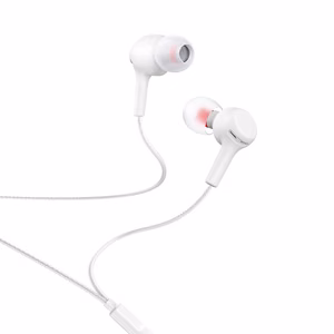 HOCO laidinės ausinės Jack 3,5 mm su mikrofonu M78 baltos