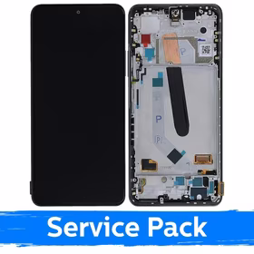 Ekranas skirtas Xiaomi Poco F3 (Mi 11X / Mi 11i) su rėmeliu / Night Black / (Service Pack)