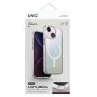 UNIQ dėklas LifePro Xtreme iPhone 15 / 14 / 13 6.1" Magclick Charging opal/iridescent