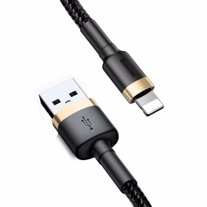 USB Laidas Baseus Cafule juodas / auksinis Lightning 100cm