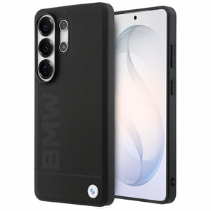 BMW Leather Hot Stamp MagSafe Dėklas for Samsung Galaxy S26 Ultra - juodas