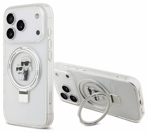 Dėklas Karl Lagerfeld Ringstand Karl and Choupette MagSafe Apple iPhone 17 Pro
