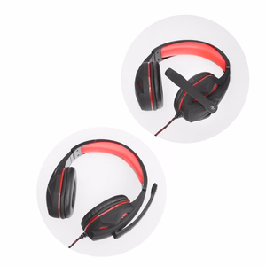 ART laidinės ausinės žaidimams USB A su mikrofonu HERO juodos