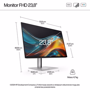 HP Series 7 Pro 23,8 colių FHD monitorius - 724pf