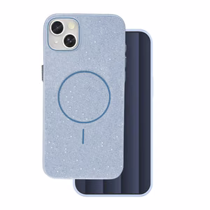 Glitter Thin Mag dėklas for iPhone 17 6,3" mėlynas