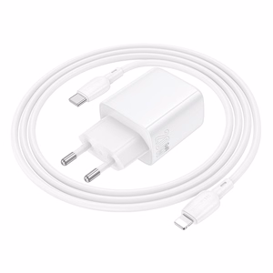 Įkroviklis Borofone BN27 20W USB-C/USB-A + USB-C to Lightning cable 1.0m baltas