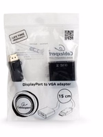 Gembird A-DPM-VGAF-02 vaizdo kabelio adapteris 0,15 m VGA (D-Sub) DisplayPort Juoda
