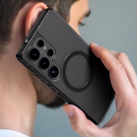 Dėklas telefonui Minimal Mag Case su magnetiniu žiedu Samsung Galaxy S25 Ultra – juodas