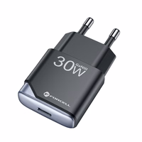 FORCELL F-ENERGY GaN III B130101-E itin plonas kelioninis įkroviklis 1 x Type C + USB A PD QC4.0 3A 30W juodas