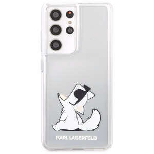 Karl Lagerfeld Choupette Fun Dėklas Samsung Galaxy S21 Ultra - Permatomas
