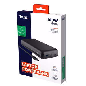 Trust Laro - 100 W galios išorinis akumuliatorius nešiojamajam kompiuteriui (juodas)